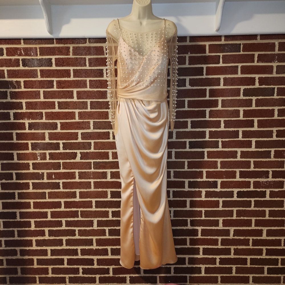 Portia and Scarlett Stephanie Dress Gown in Silky Champagne